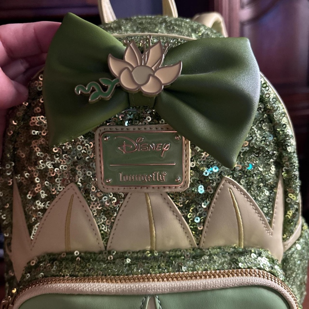 Loungefly Green Sequin Backpack - image 3